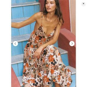 Faithfull The Brand Anisha Maxi Dress Kaiya Floral Print Size XS (2)